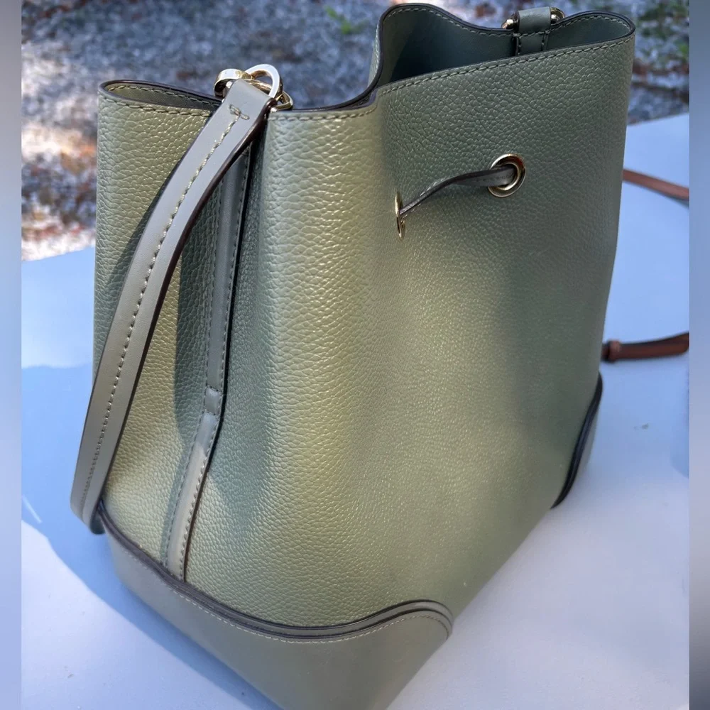 Michael Kors Sage Green Leather Shoulder Bag - Picture 2 of 3